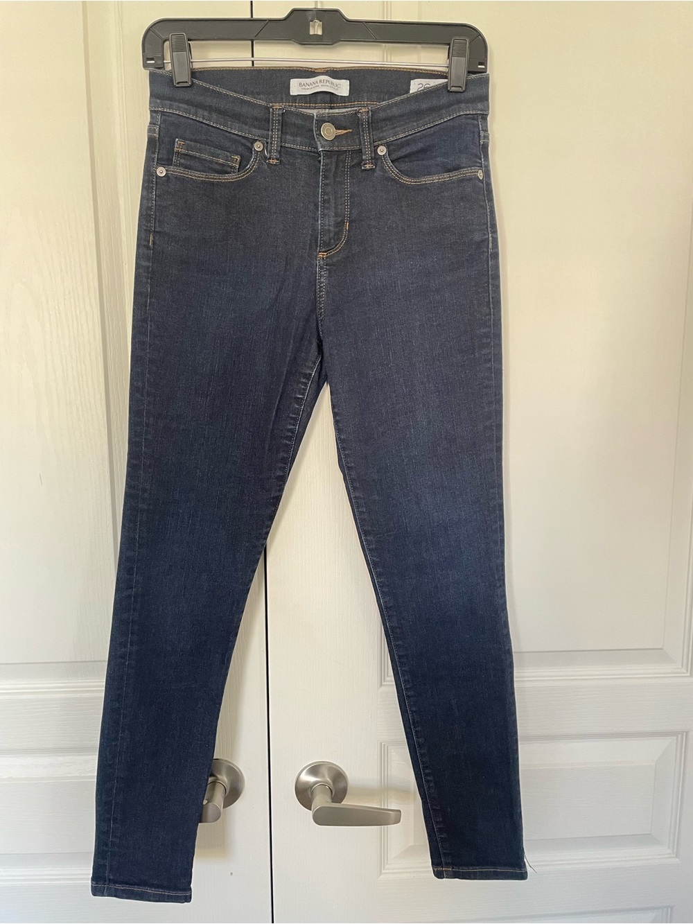 Banana Republic high-waist skinny ankle jeans, dark rinse, size 26 Petite